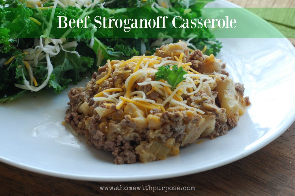 Beef Stroganoff Casserole (S) | A Home with Purpose